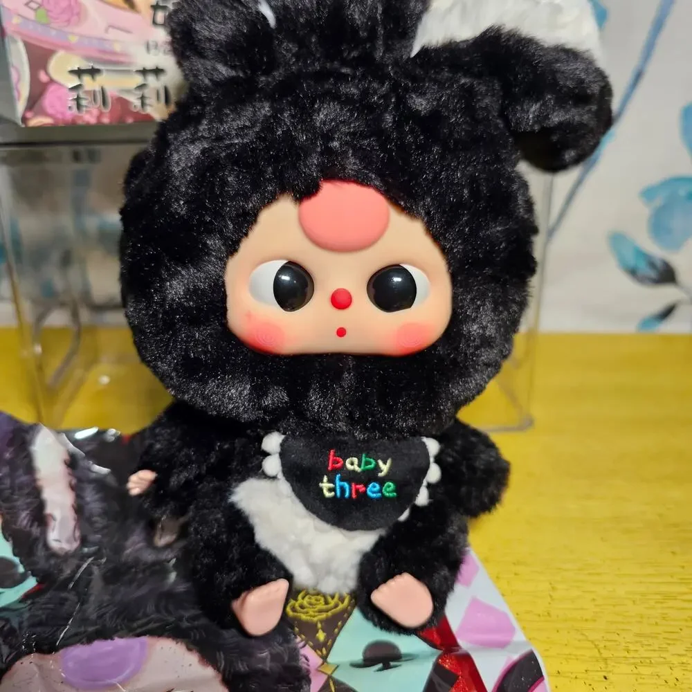 Baby Three Lily Rabbit Town V1 OPENED Black 180 Boba Eyes Pink Hair O Mouth